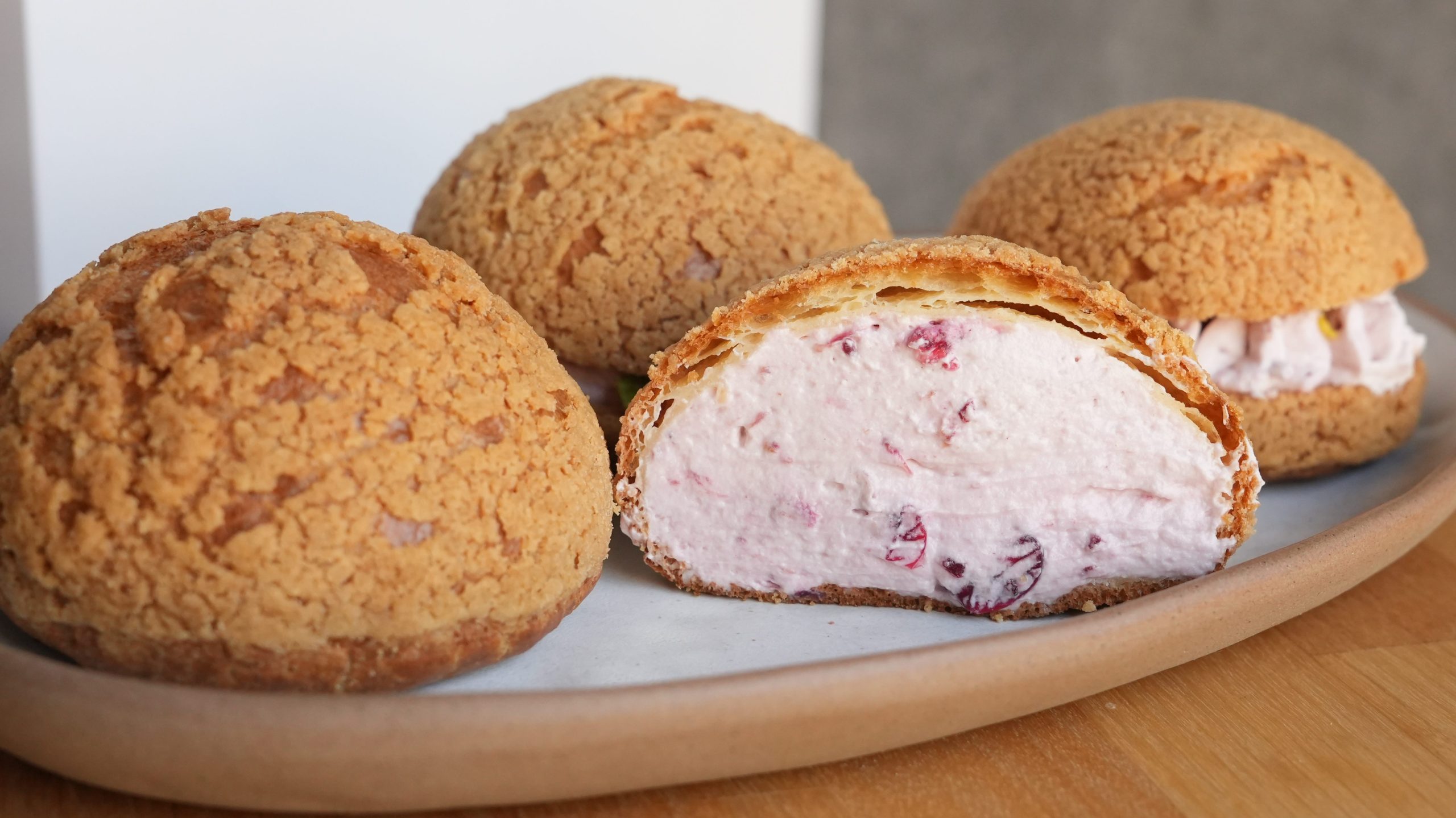 Berry Cream Puff (Choux au Craquelin)