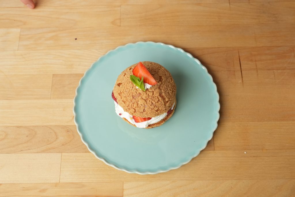 Berry Cream Puff (Choux au Craquelin)
